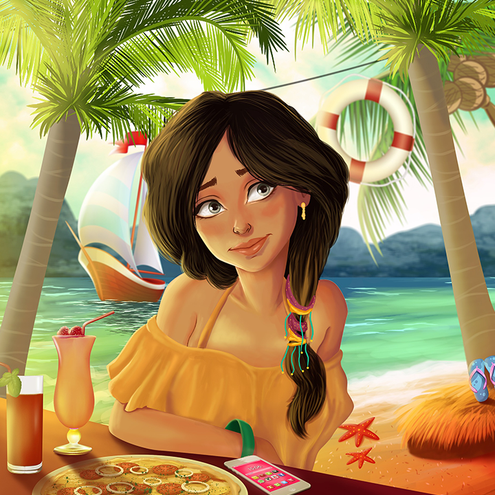 femme sur la plage